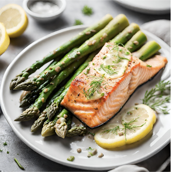 Baked Salmon With Asparagus