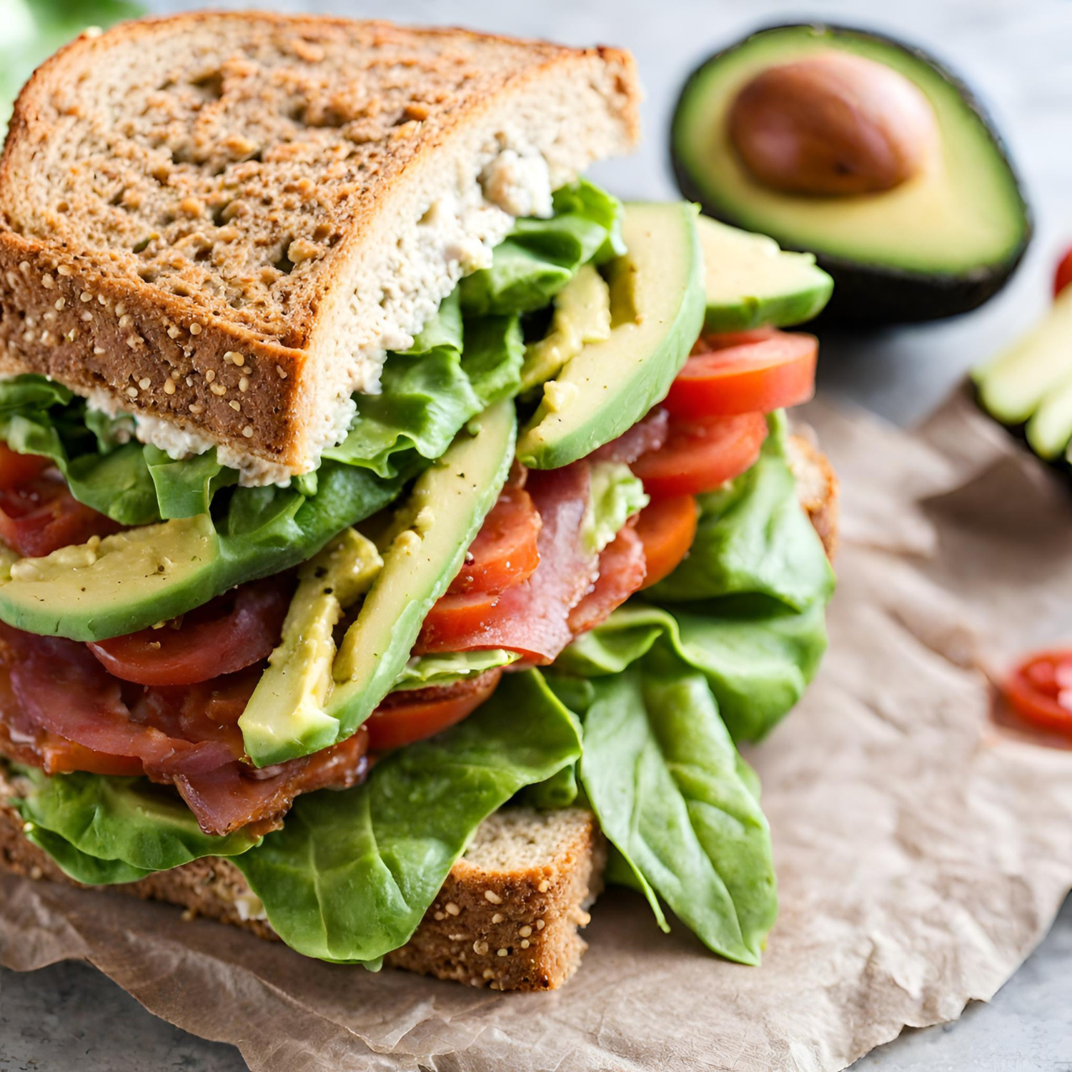 Wholesome Avocado BLT Sandwich